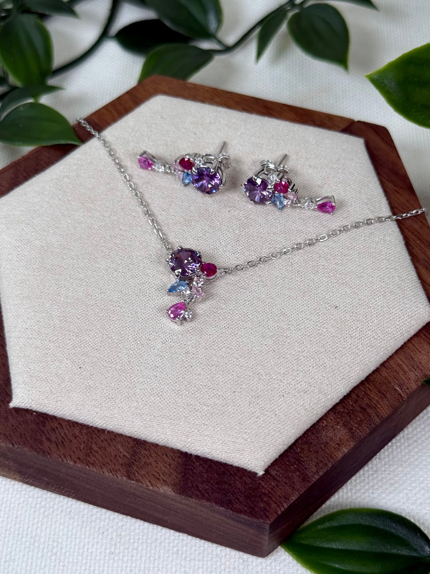 Midnight Rose - Kette 925 Silber