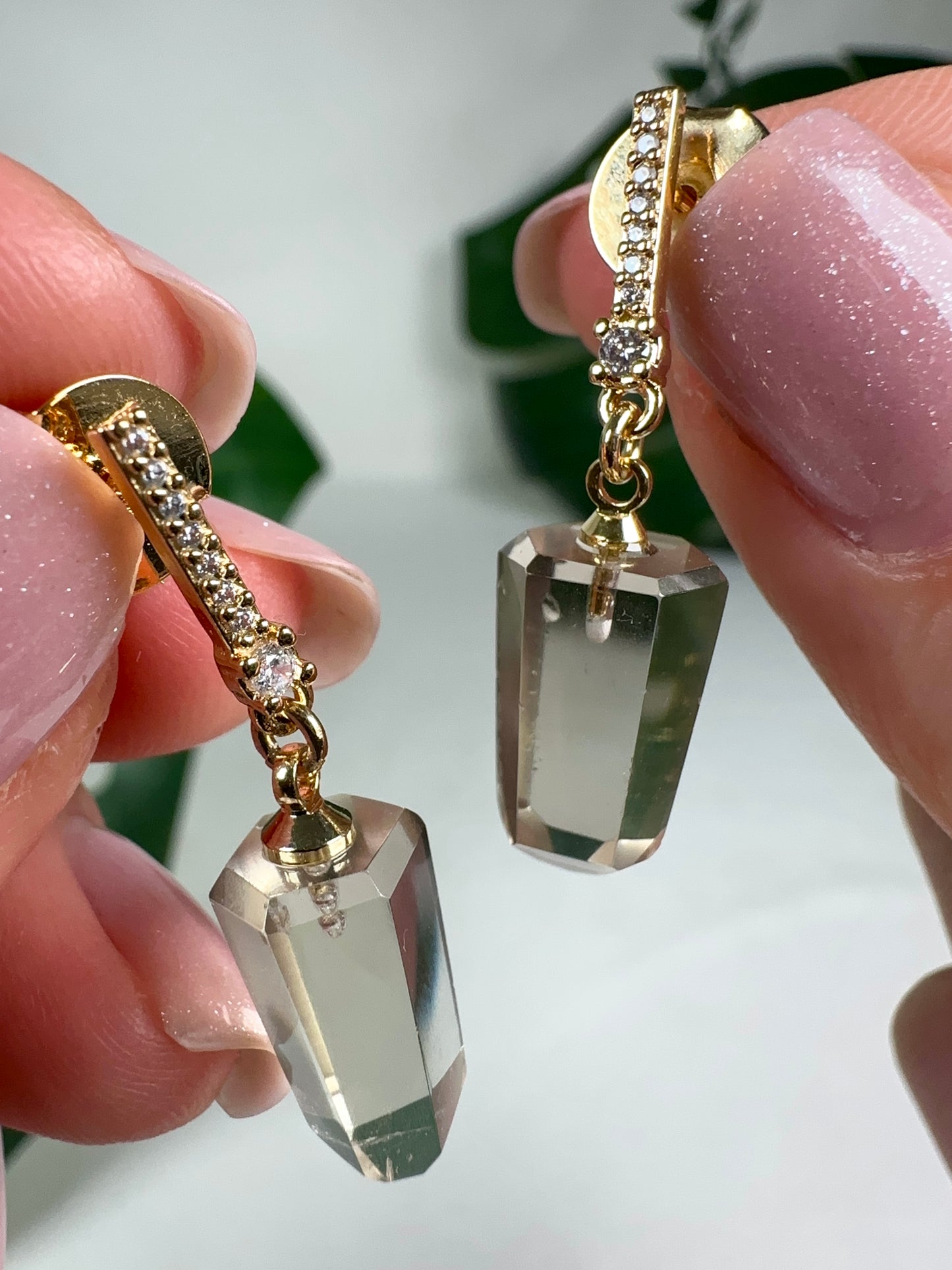 Pendientes de citrino n.º 70C7