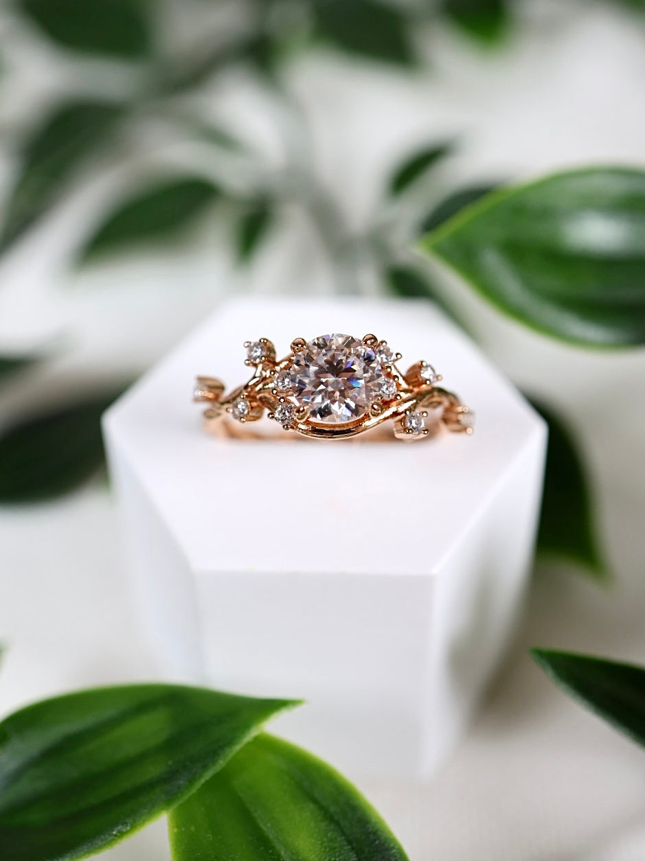 Velora Moissanit Ring Rose Gold