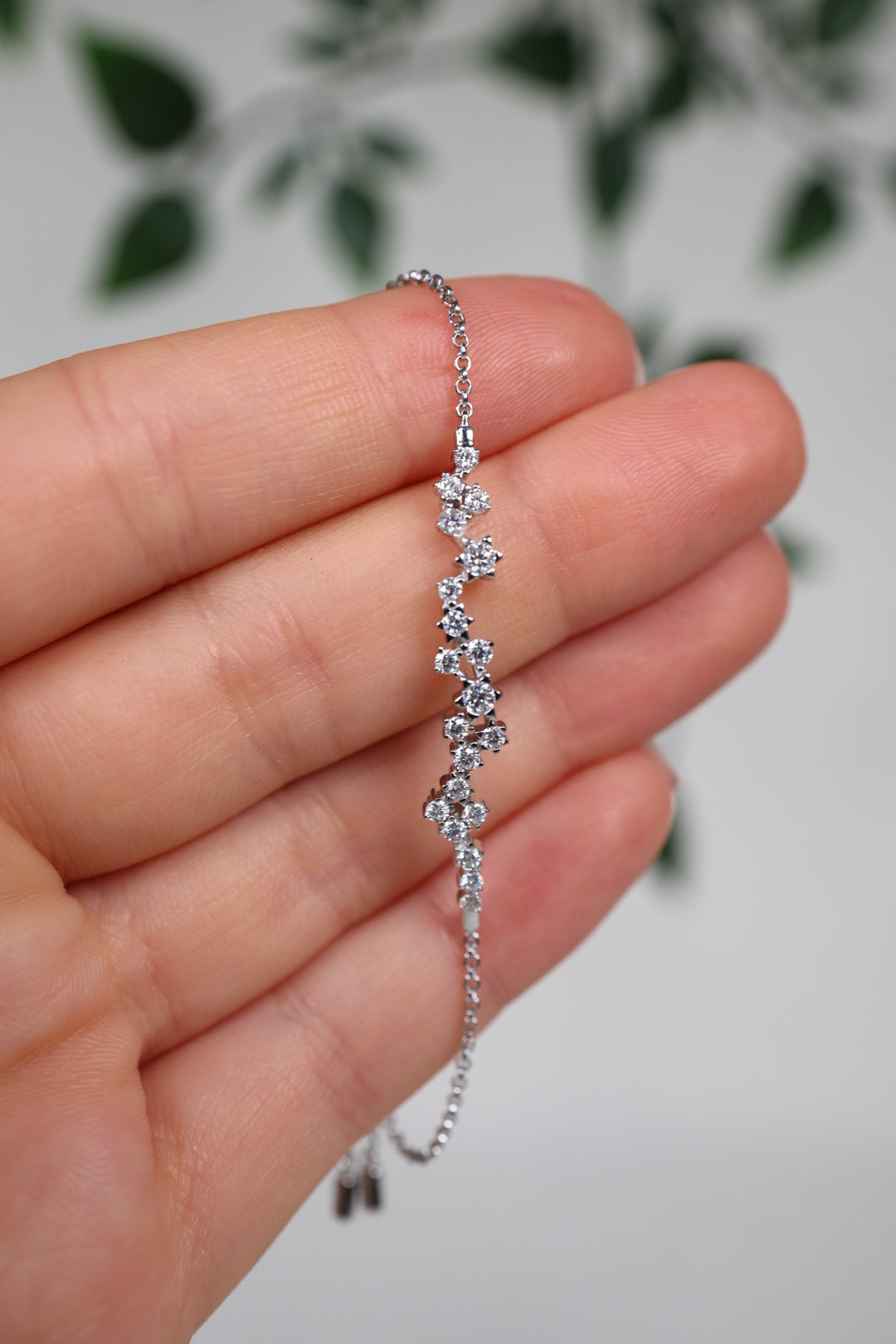 Lyra Moissanit Armband Silber