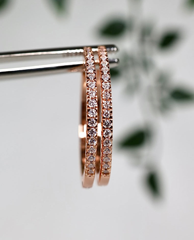 Evelis Moissanit Ohrringe Rose Gold