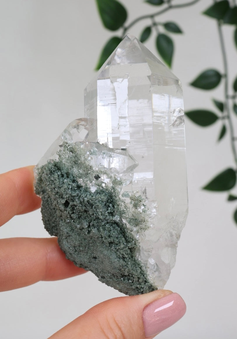 Himalaya Quarz mit Chlorit HQ NR.589HS