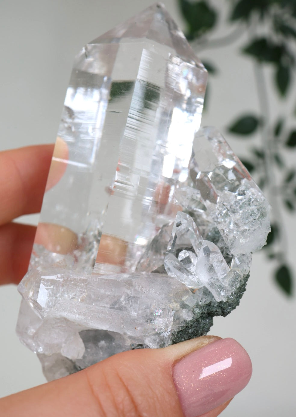 Himalaya Quarz mit Chlorit HQ NR.589HS
