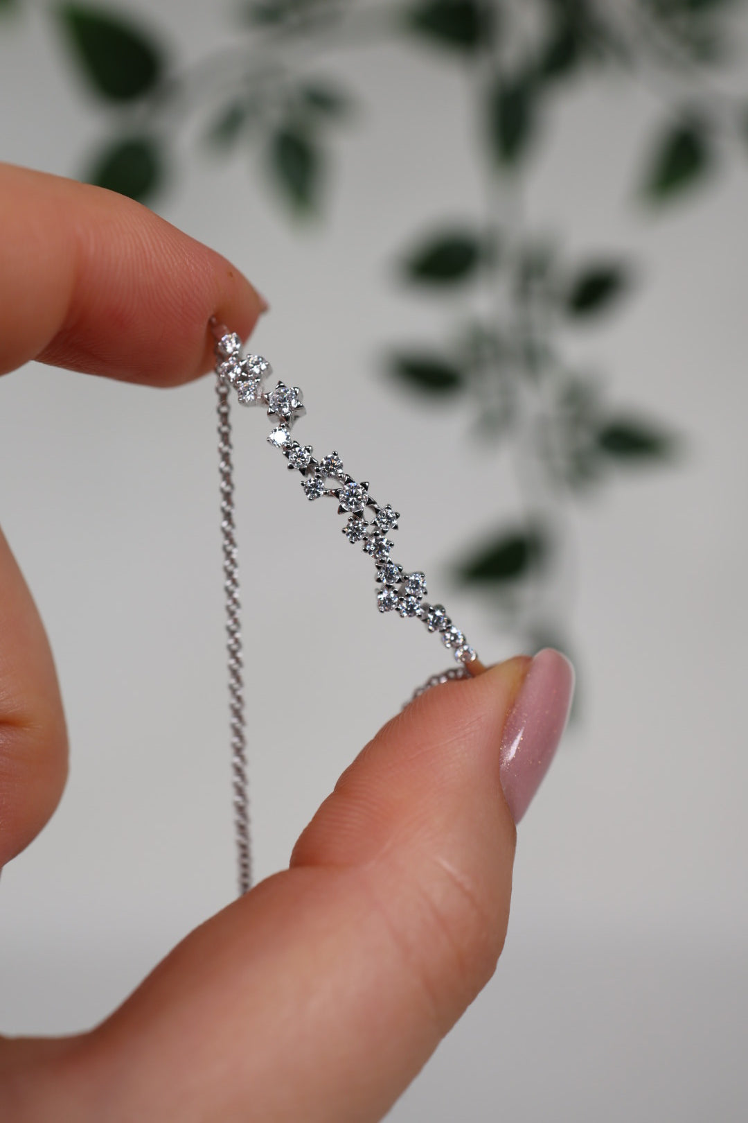 Lyra Moissanit Armband Silber