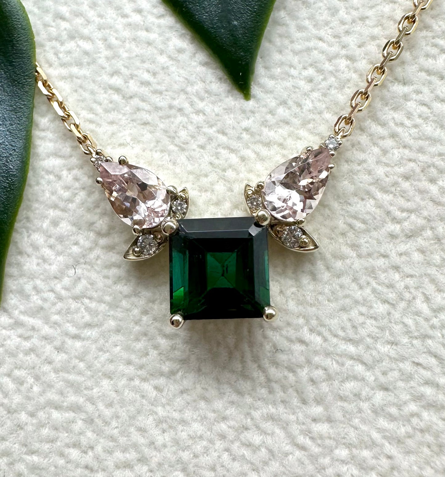 KALIANA Grüne Turmalin Kette Nr. 1940GT