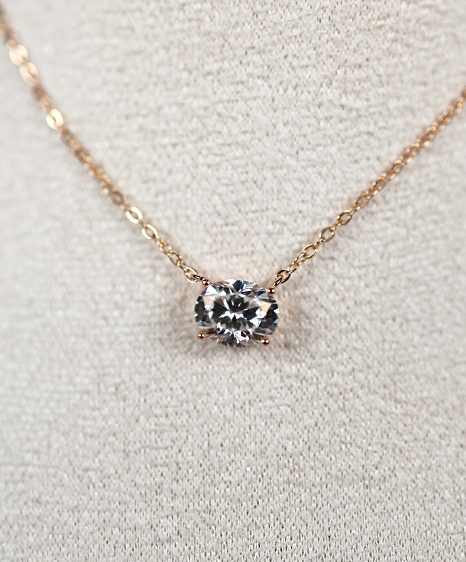 Elara Moissanit Kette Rose Gold