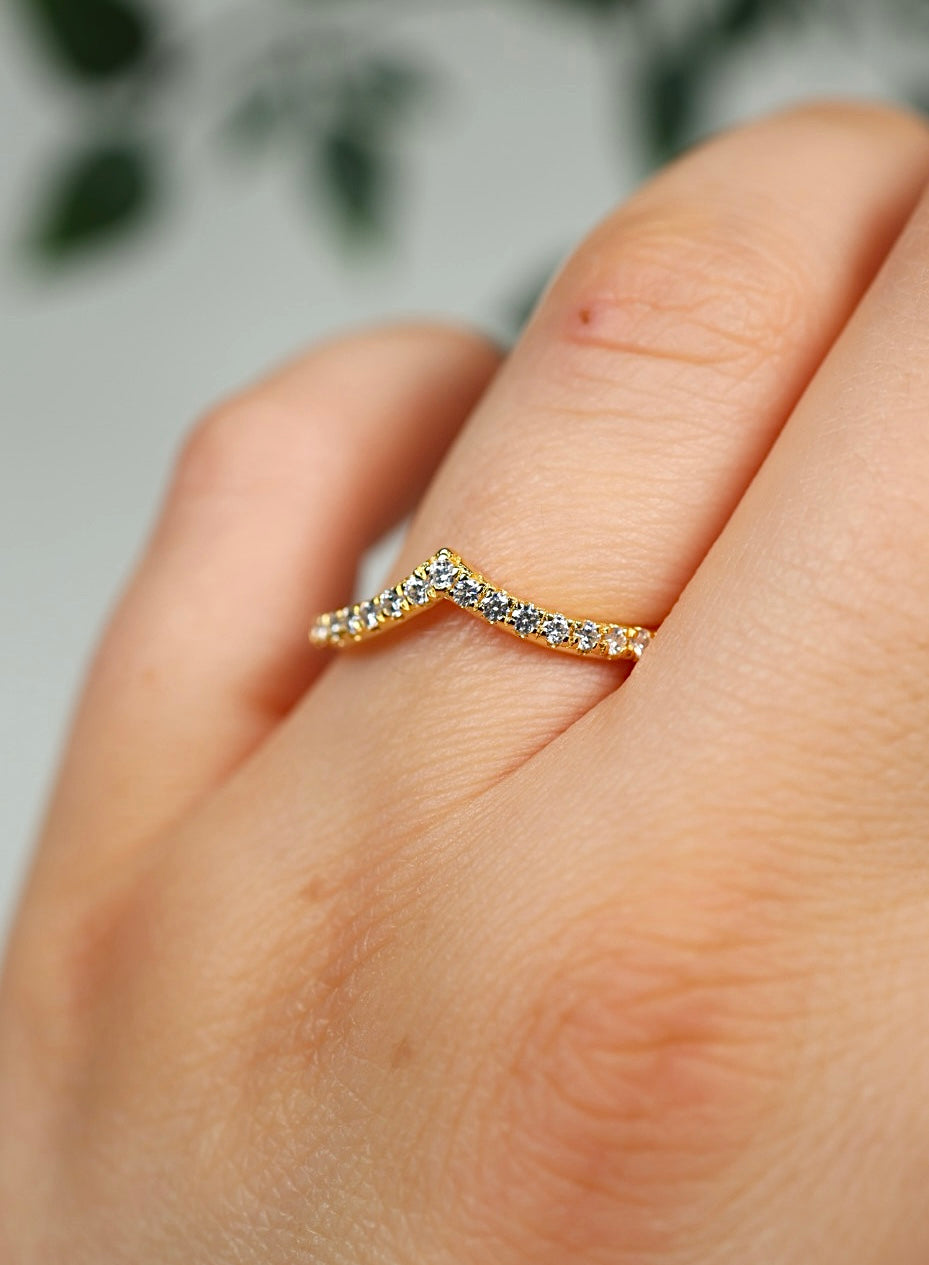 Orya Moissanit Ring Vergoldet