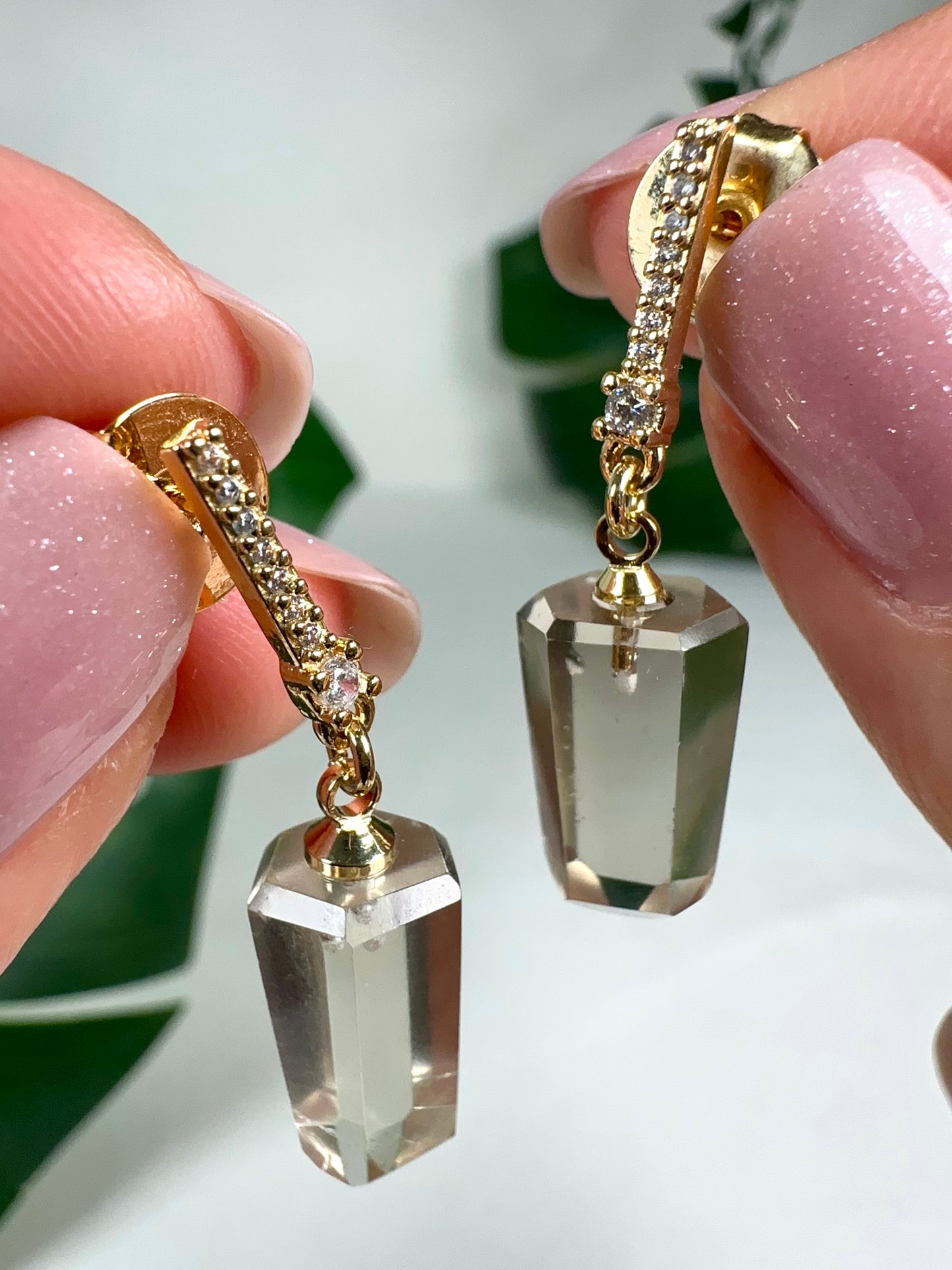 Pendientes de citrino n.º 70C7