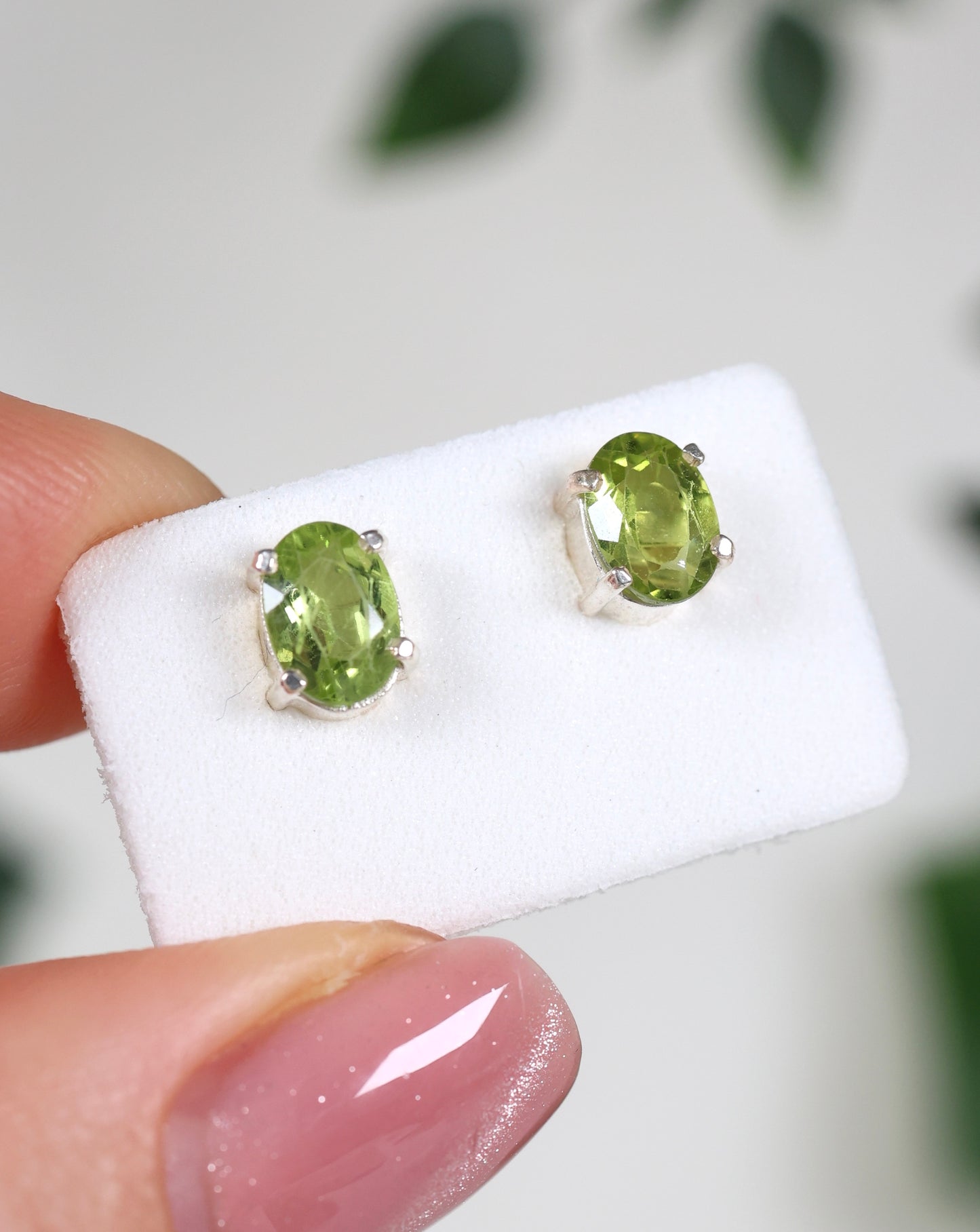 Peridot Ohrstecker 925 Silber Nr.63P1