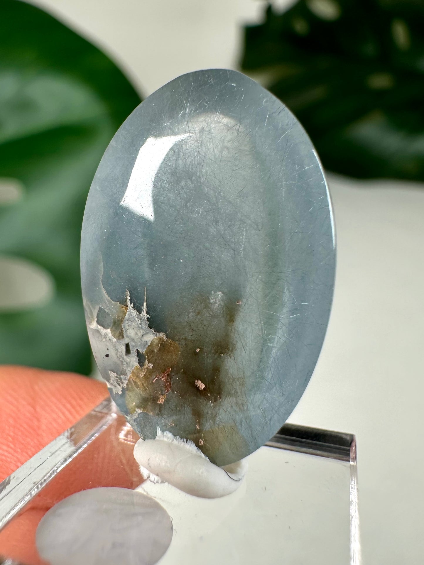 Blauer Amphibolquarz Cabochon Nr.83BA