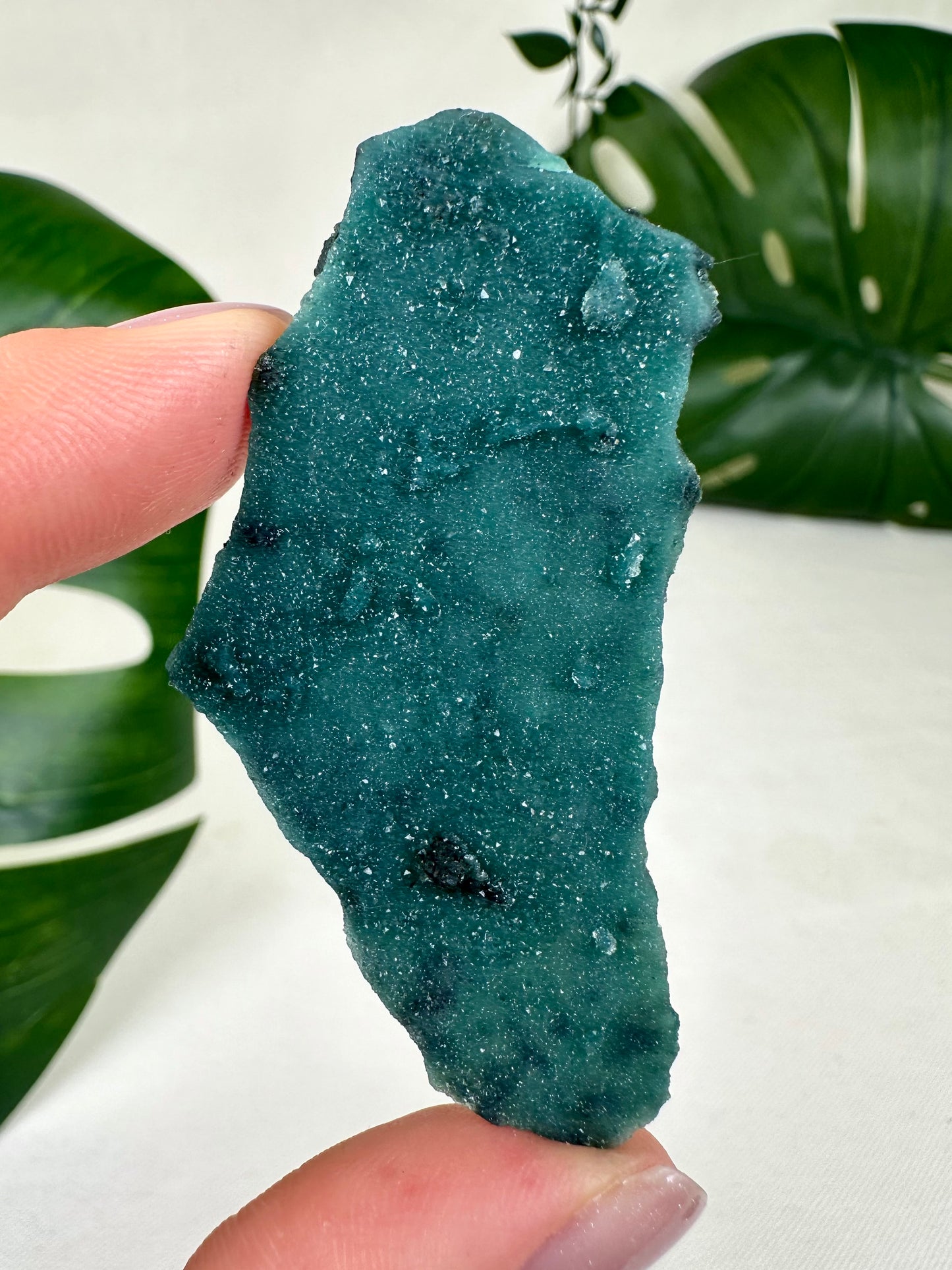 Chalcedon mit Seladonit und Apophyllit Nr.11GA