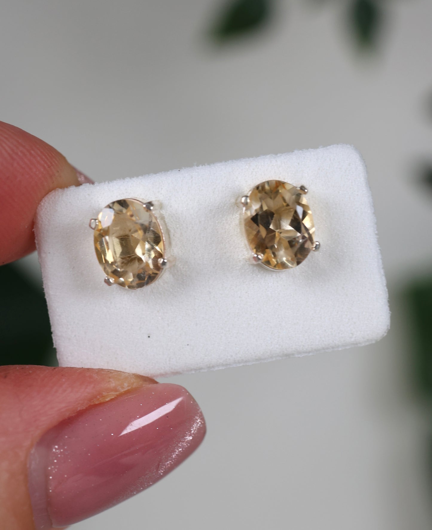 Citrin Ohrstecker 925 Silber Nr.75C1