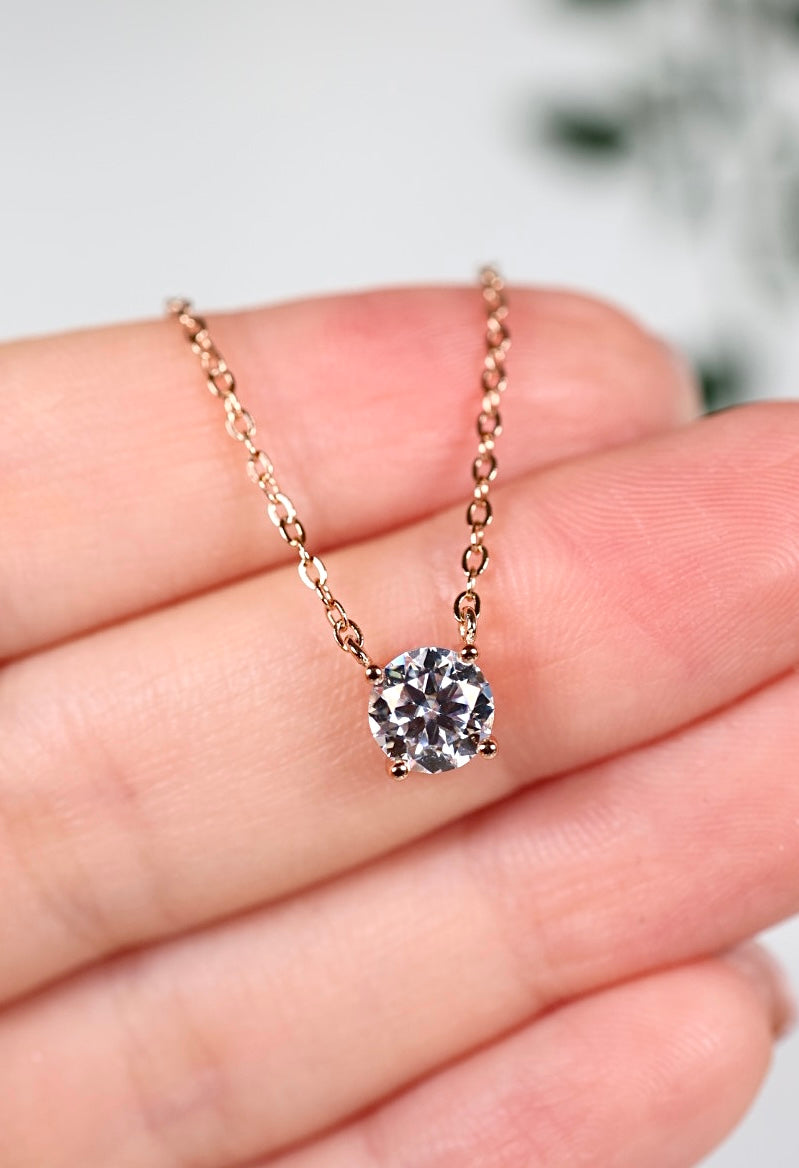 Alira Moissanit Kette M Rose Gold