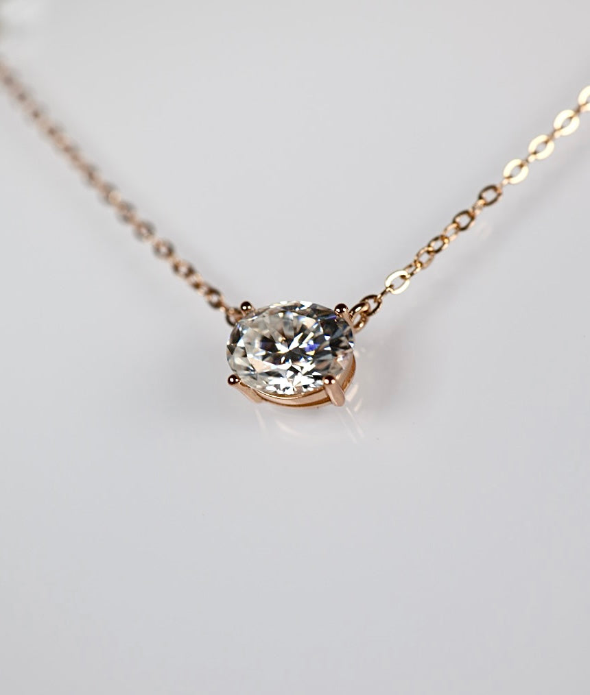 Elara Moissanit Kette Rose Gold