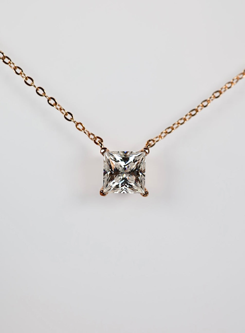 Isera Moissanit Kette Rose Gold