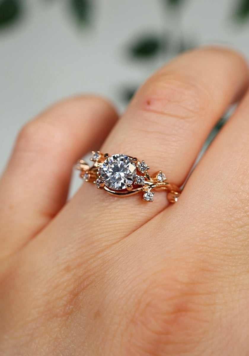 Velora Moissanit Ring Rose Gold
