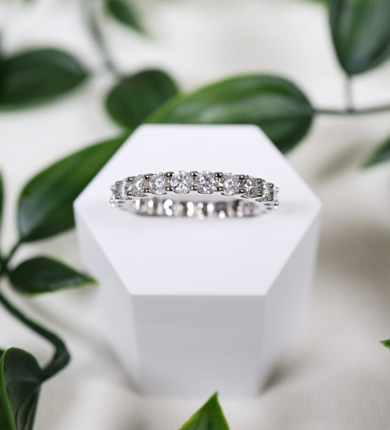 Elaris Moissanit Ring Silber