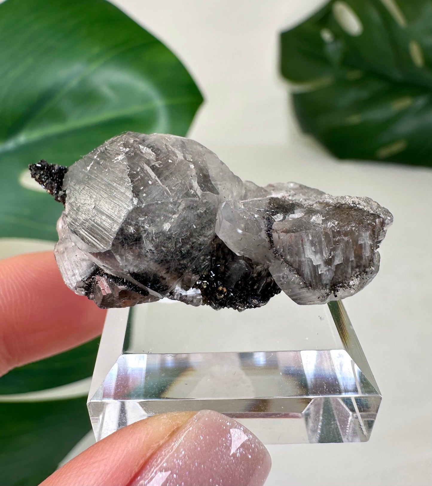 Dogtooth Calcite x Psilomelane x Pyrite x Pagoda Calcite No.64DP
