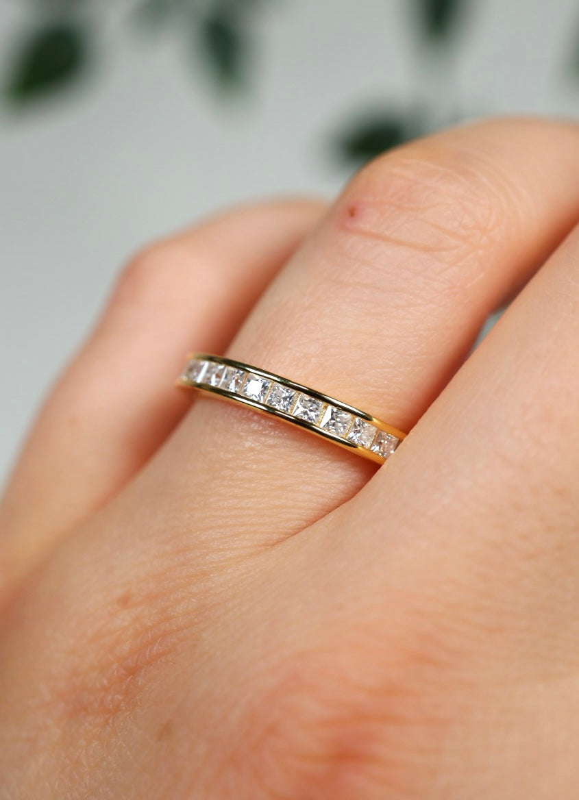 Nalya Moissanit Ring Vergoldet