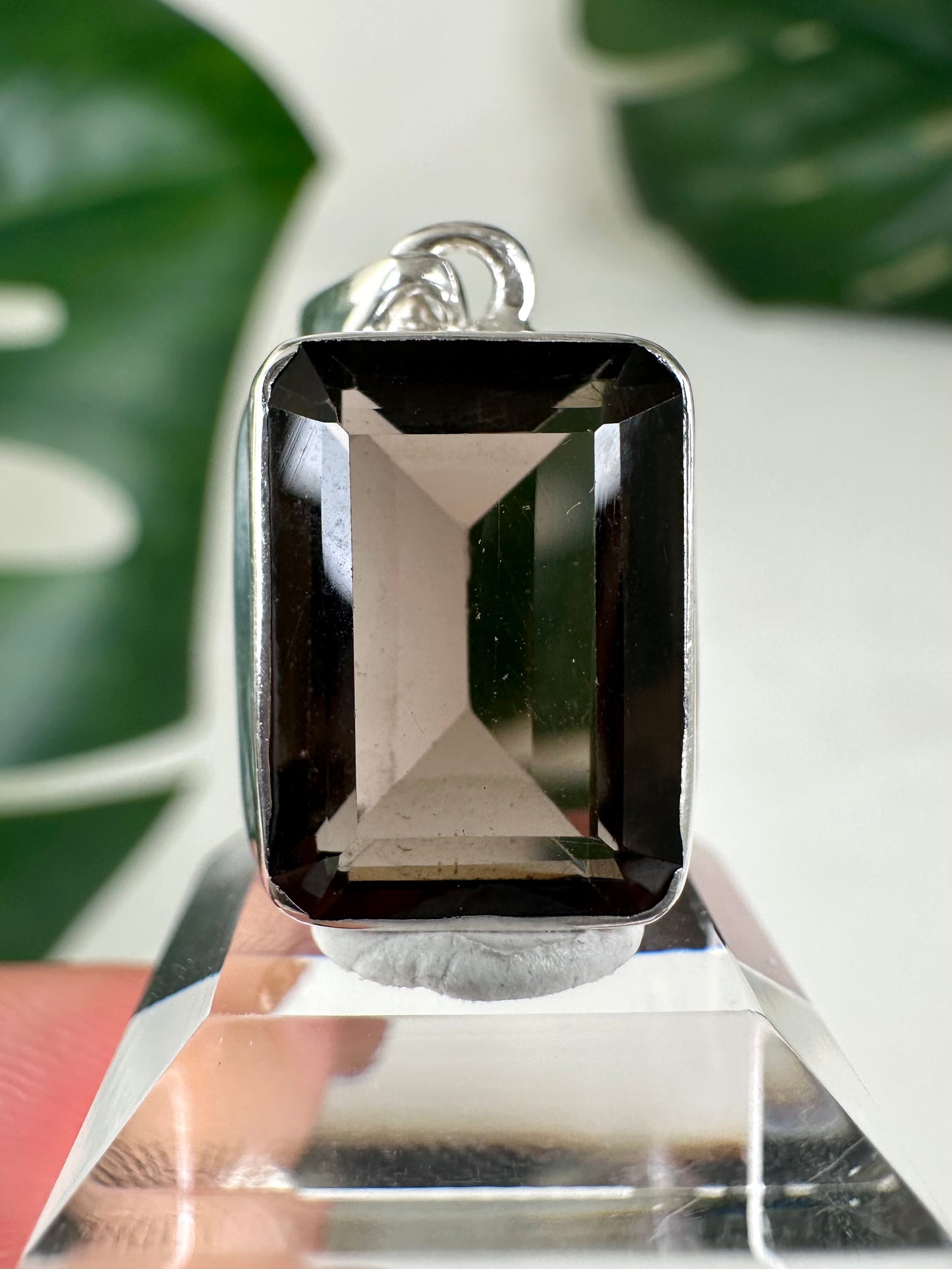 Smoky quartz pendant in 925 silver - selection