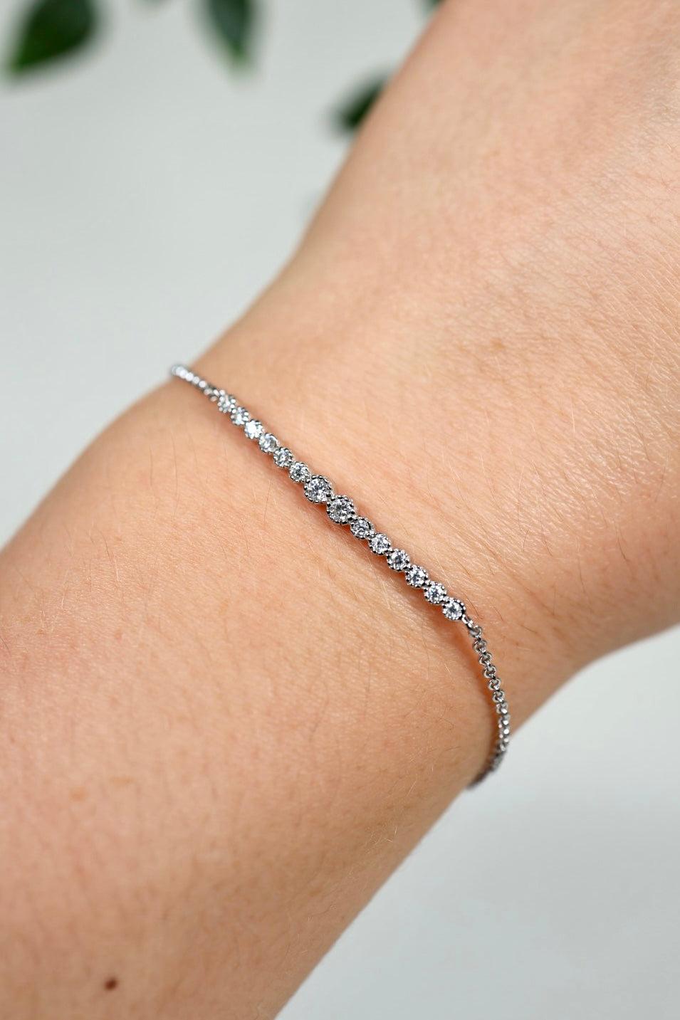 Cira Moissanit Armband Silber
