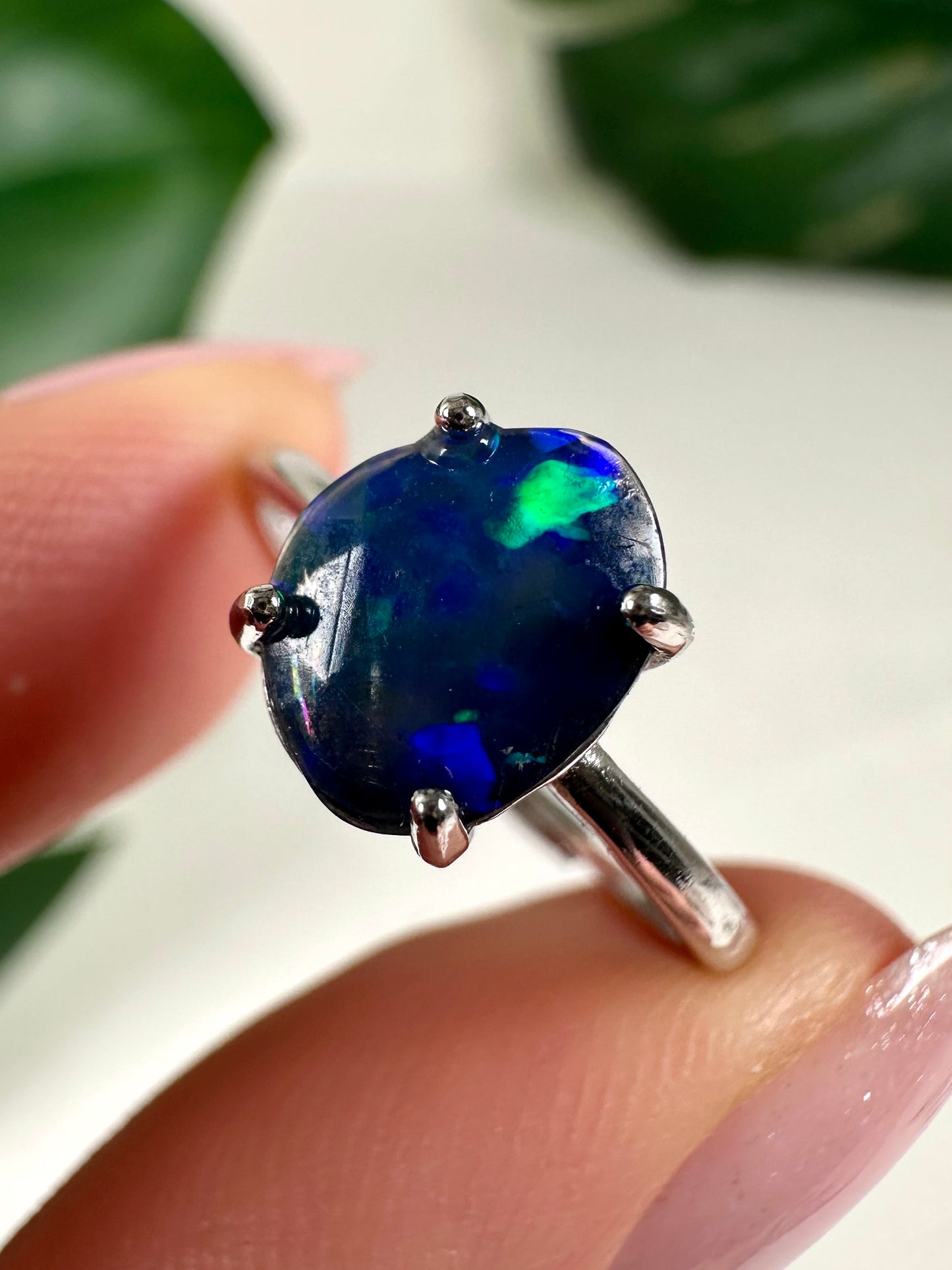 Äthiopischer Opal Ring in 925 Silber Nr.69OR