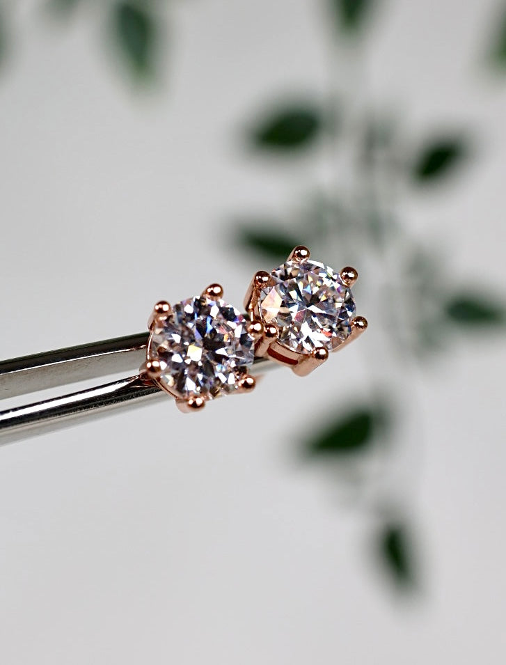 Talea Moissanit Ohrstecker Rose Gold