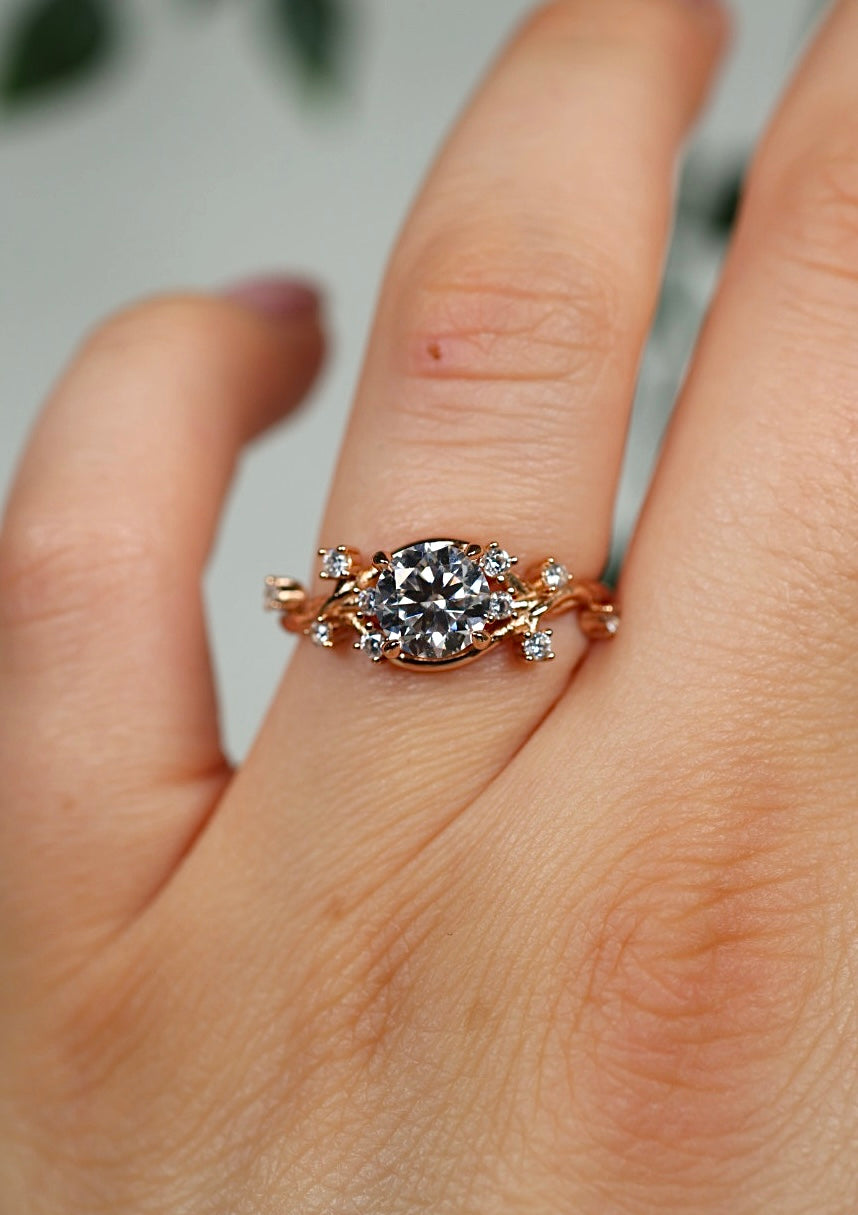 Velora Moissanit Ring Rose Gold