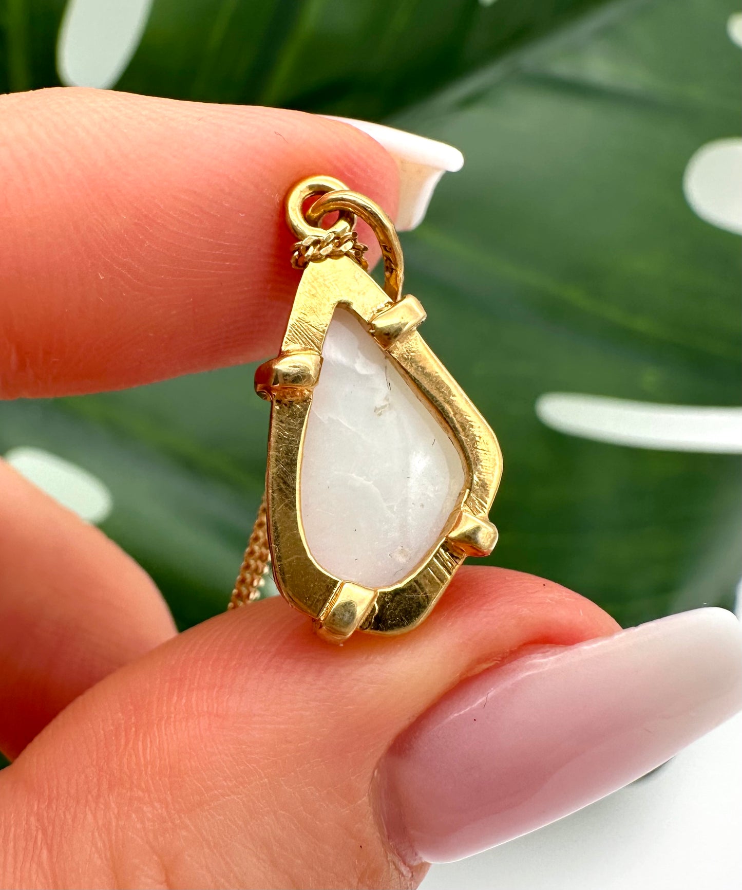 Weißer Opal Anhänger Nr. 499WO