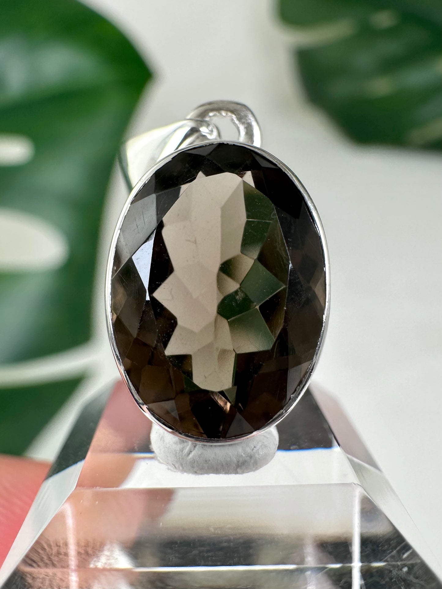 Smoky quartz pendant in 925 silver - selection