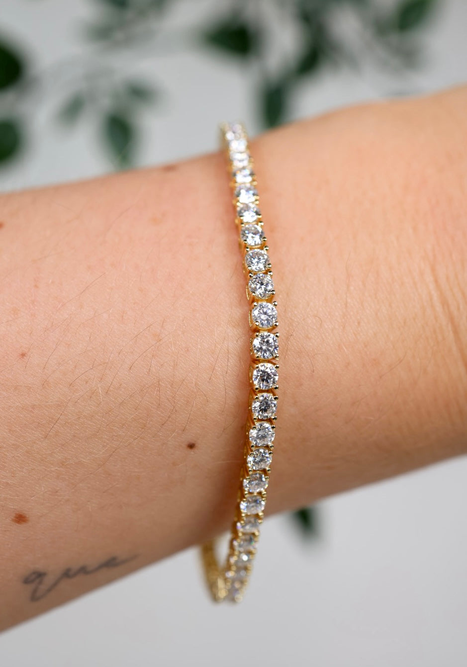 Lumira Moissanit Armband 3mm Vergoldet