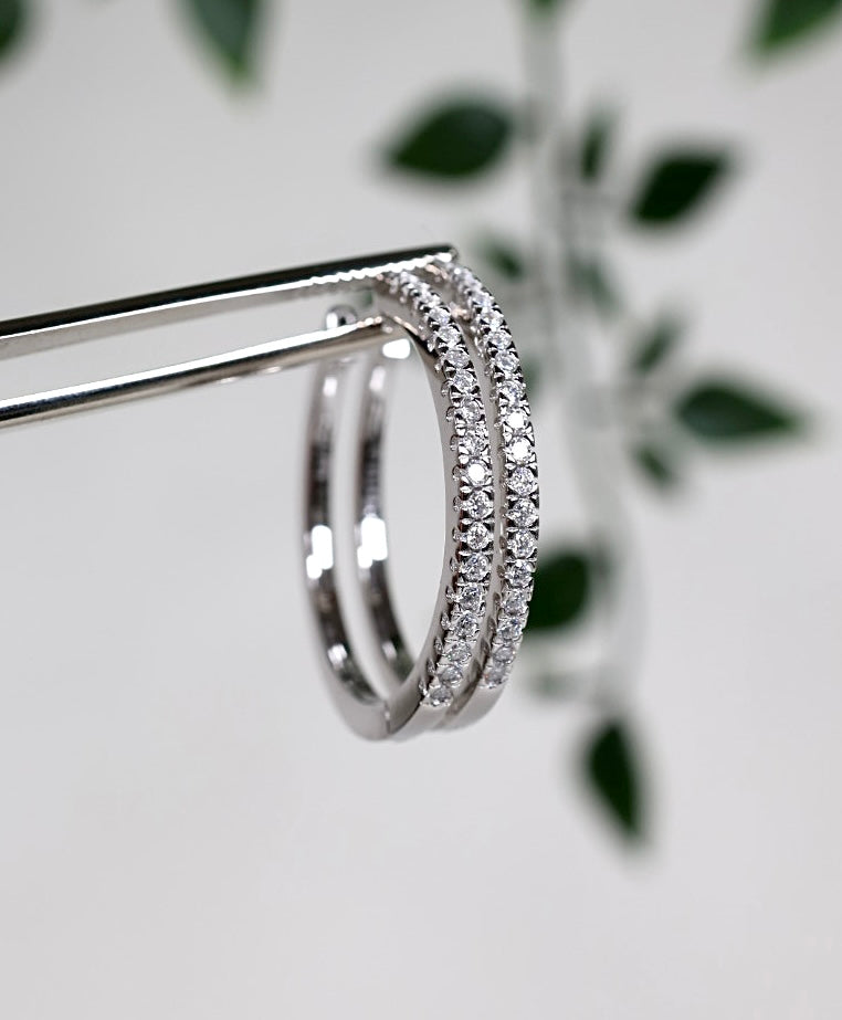 Evelis Moissanit Ohrringe Silber