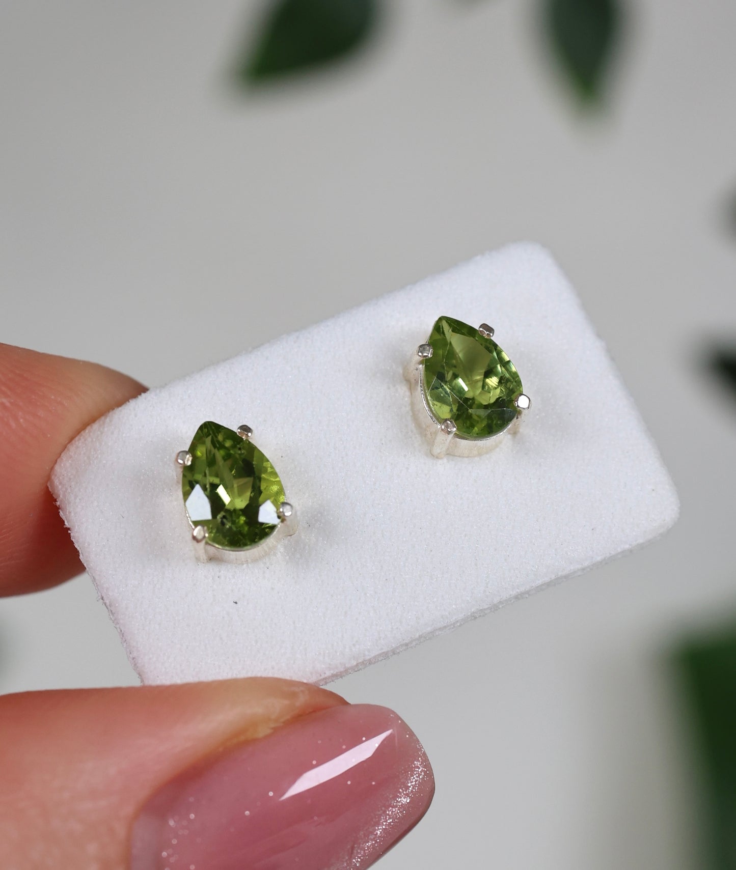 Peridot Ohrstecker 925 Silber Nr.63P2