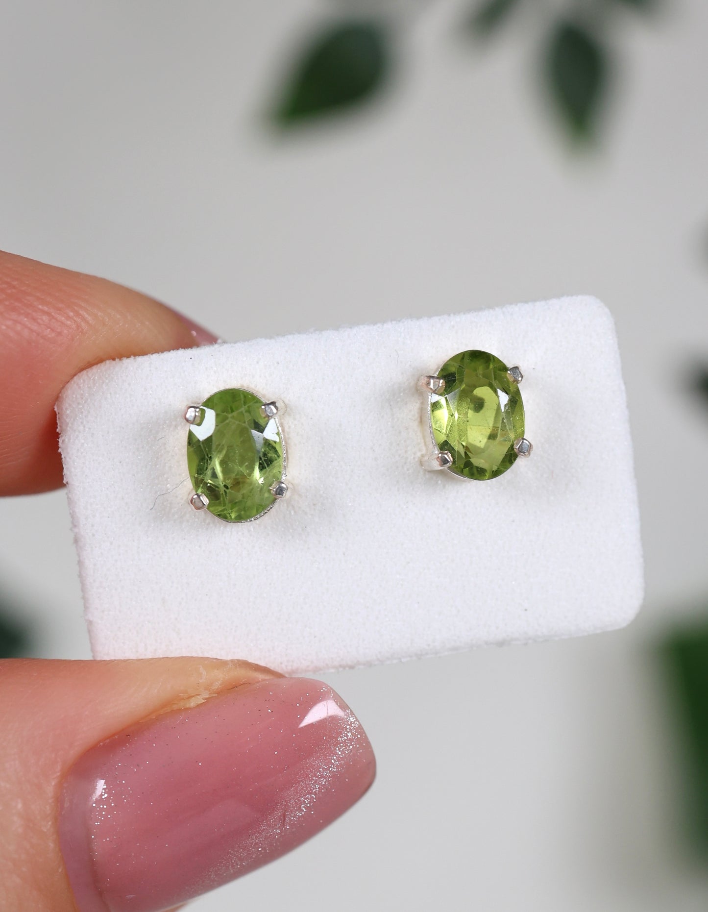 Peridot Ohrstecker 925 Silber Nr.63P1
