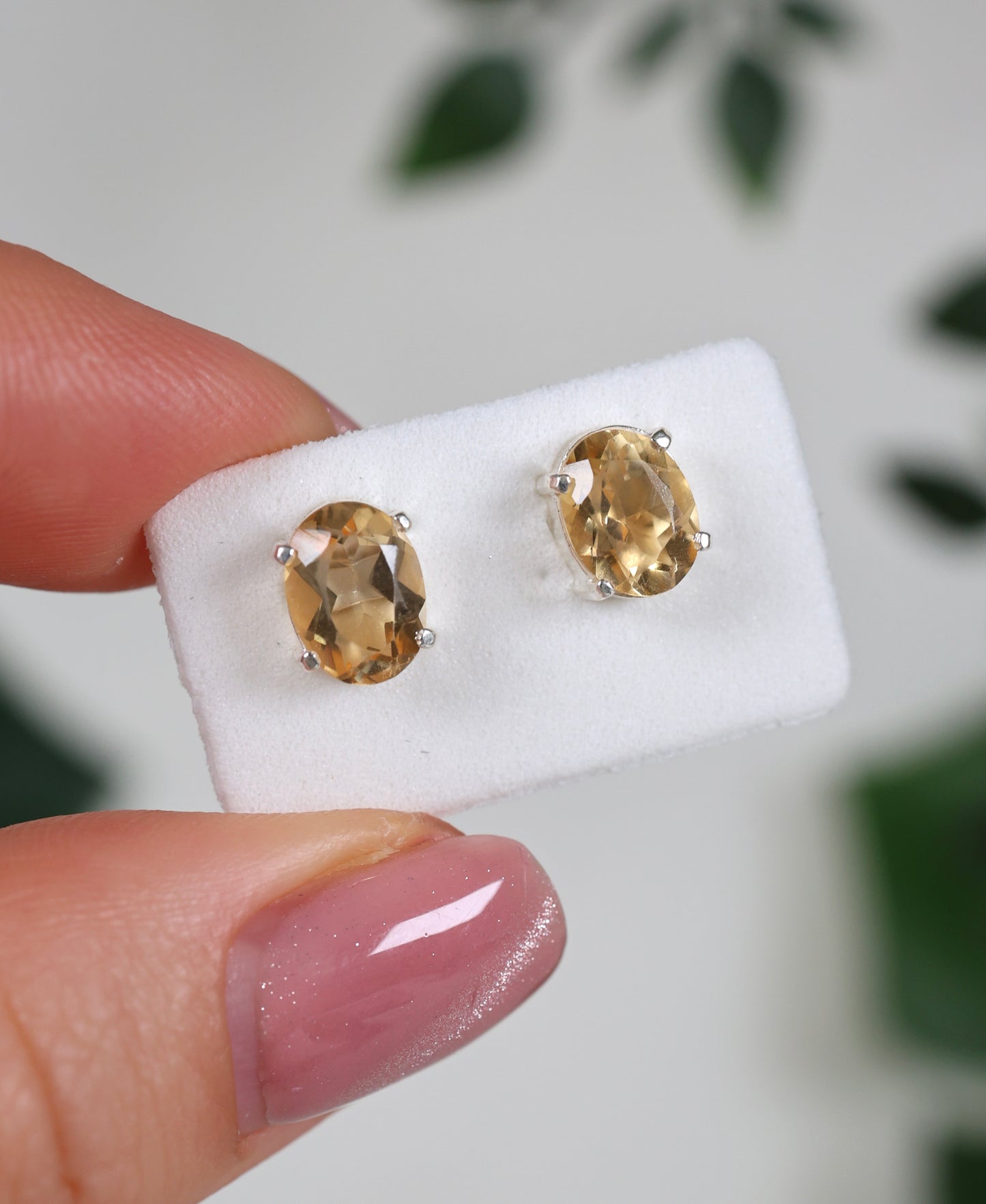 Citrin Ohrstecker 925 Silber Nr.75C1