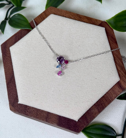 Midnight Rose - Kette 925 Silber