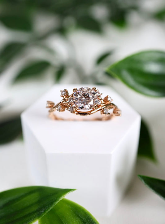 Velora Moissanit Ring Rose Gold