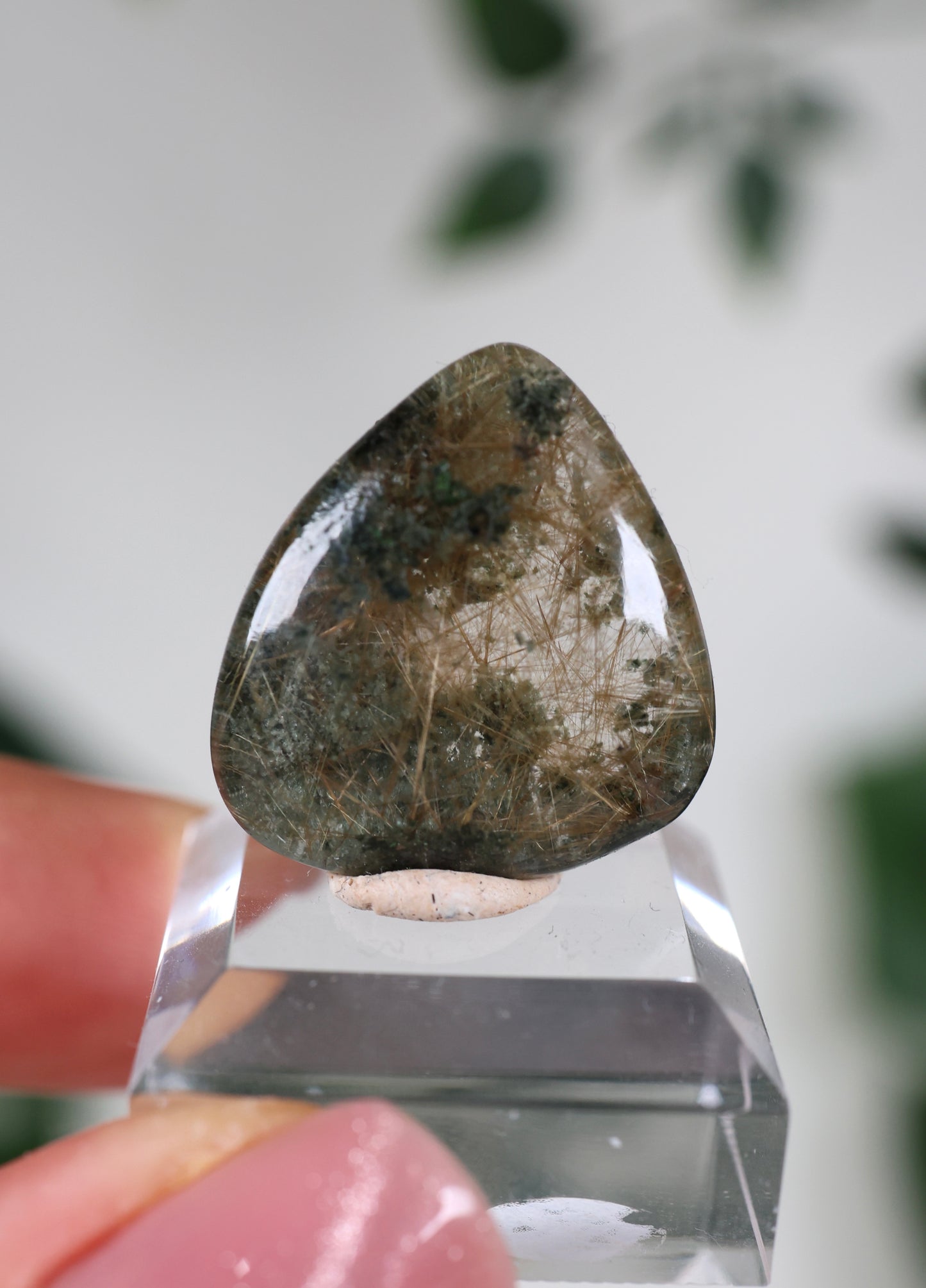 Himalaya Quarz x Chlorit x Rutil Cabochon - Auswahl