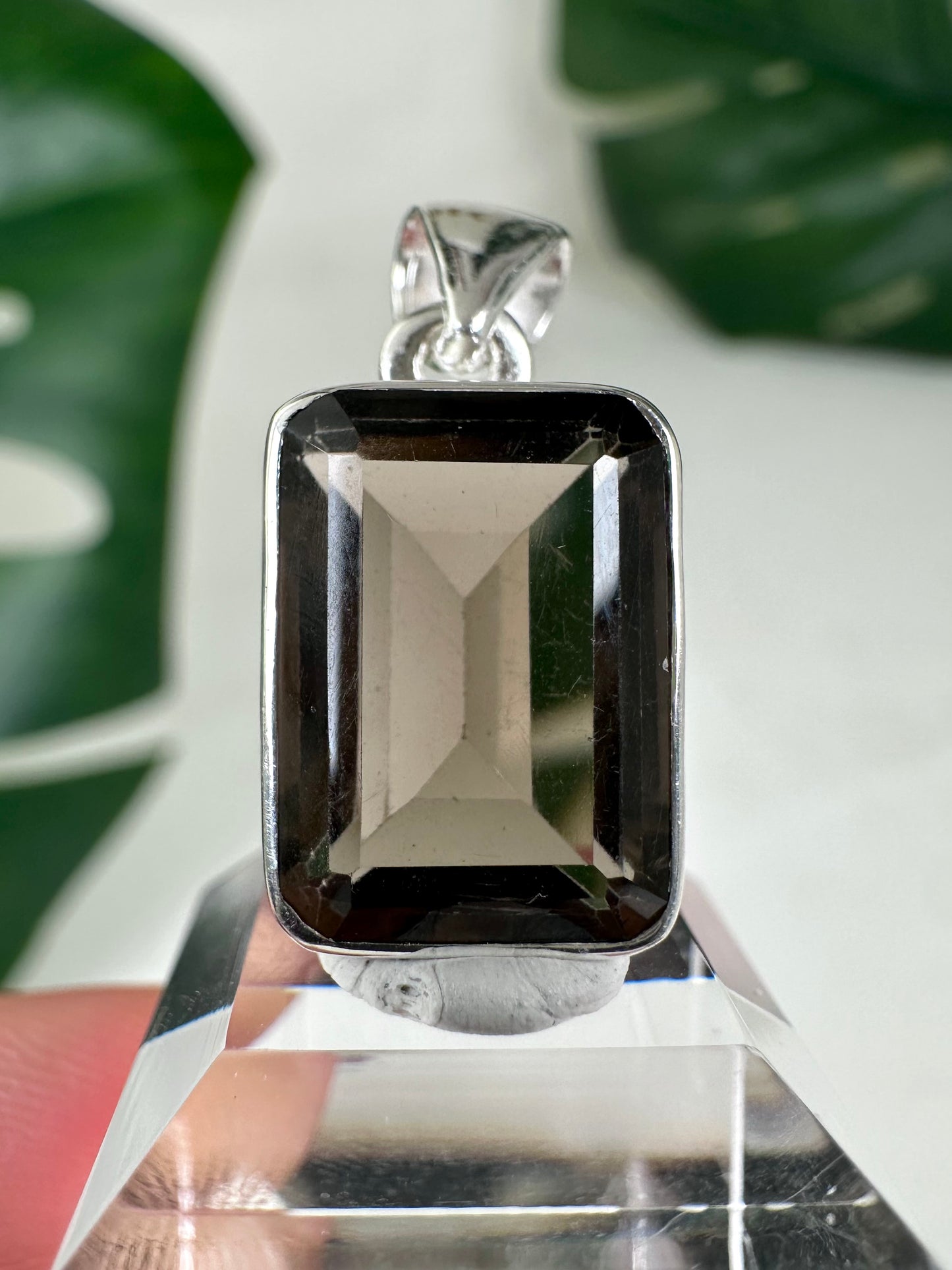 Colgante de cuarzo ahumado en plata 925 - selección
