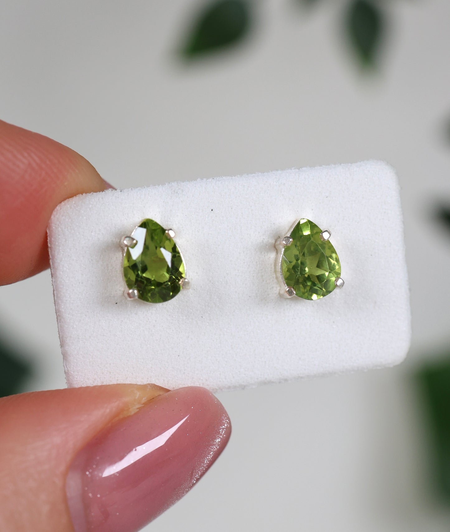 Peridot Ohrstecker 925 Silber Nr.63P4