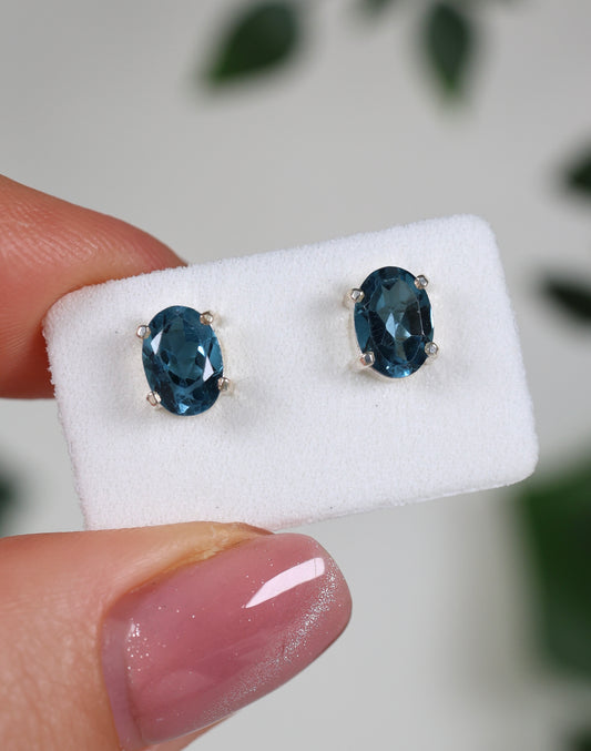 London Blue Topas Ohrstecker 925 Silber Nr.111L6