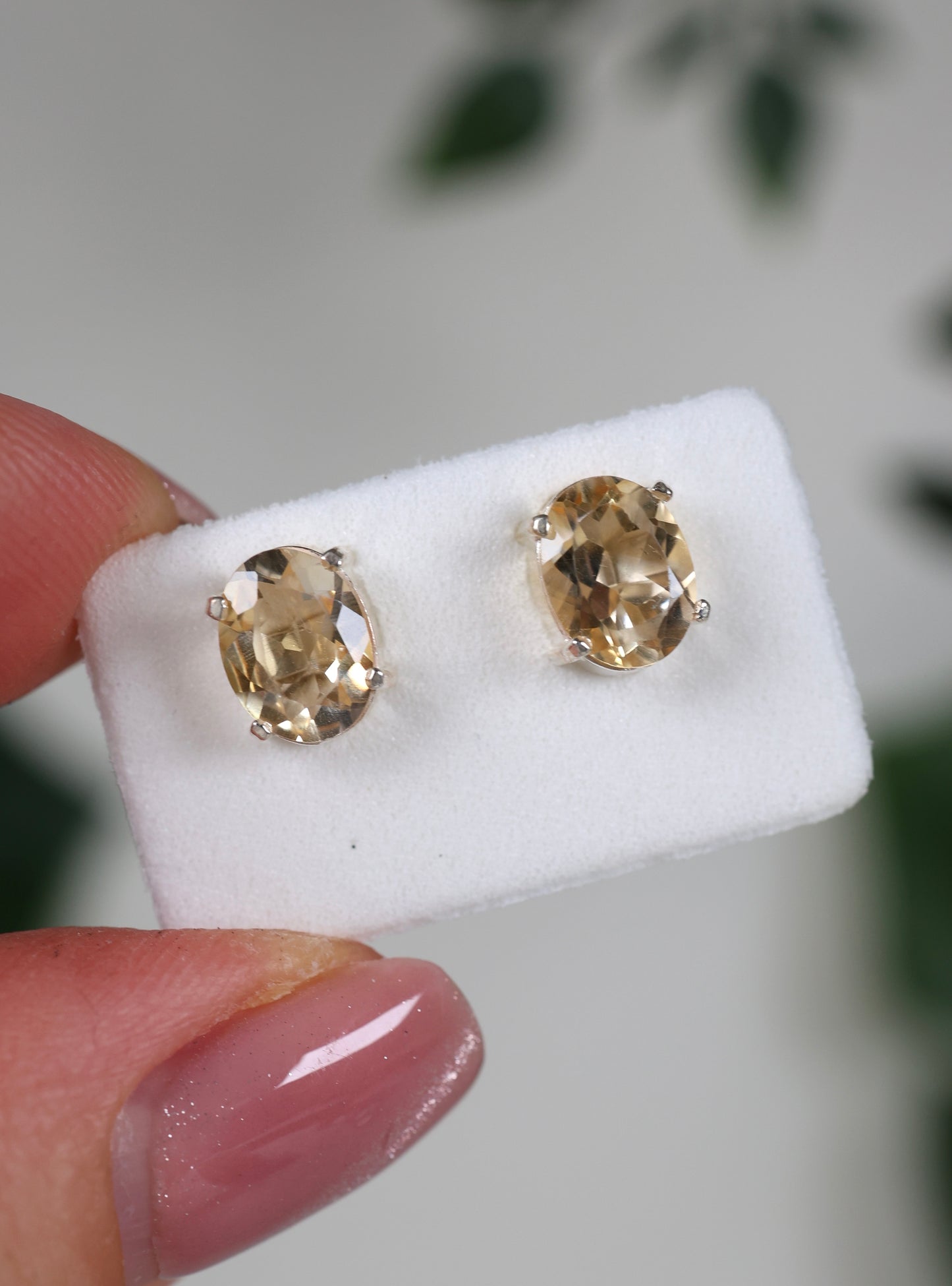 Citrin Ohrstecker 925 Silber Nr.75C1