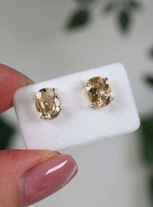 Citrin Ohrstecker 925 Silber Nr.75C1