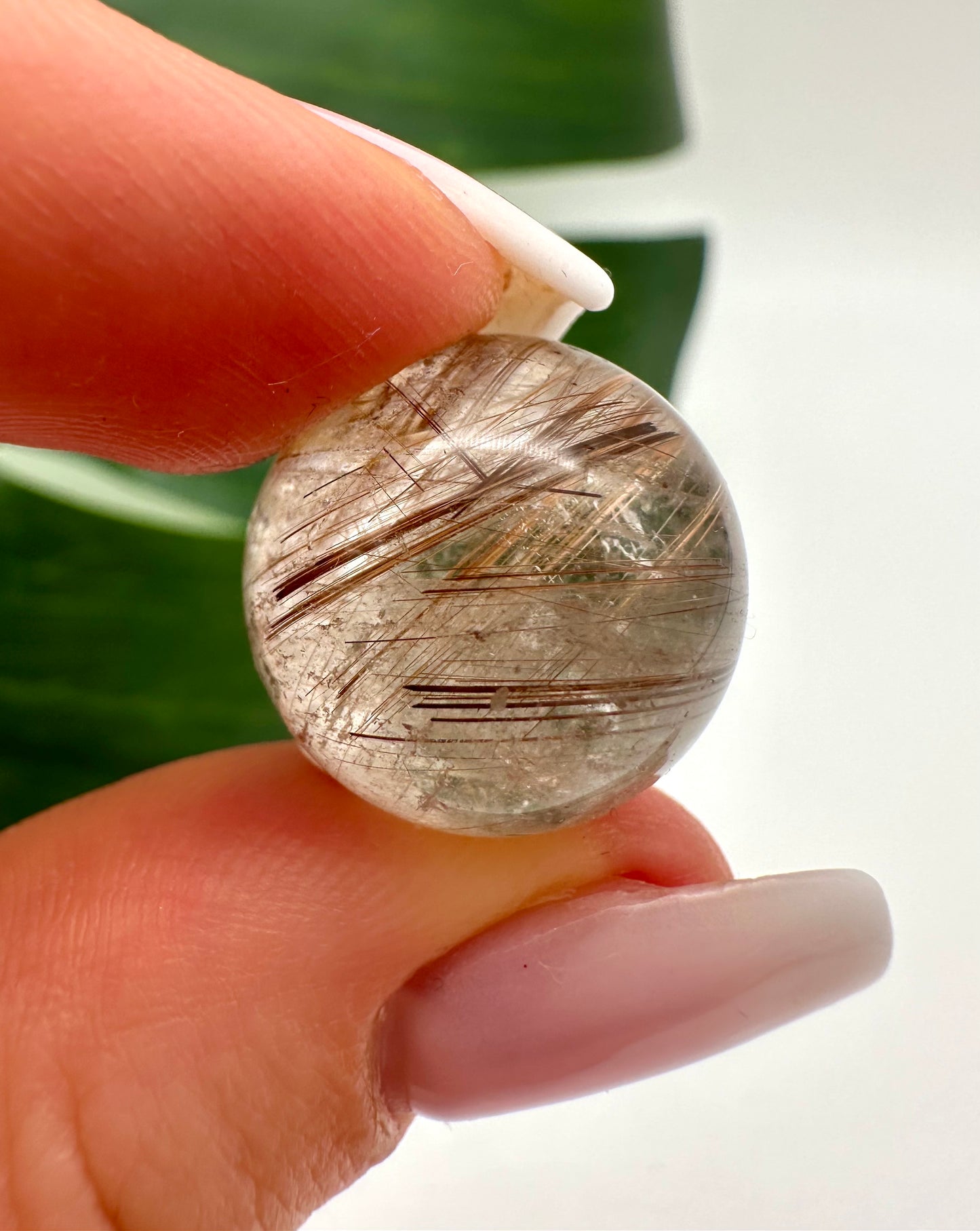 Rutilated quartz sphere No. 42RQ