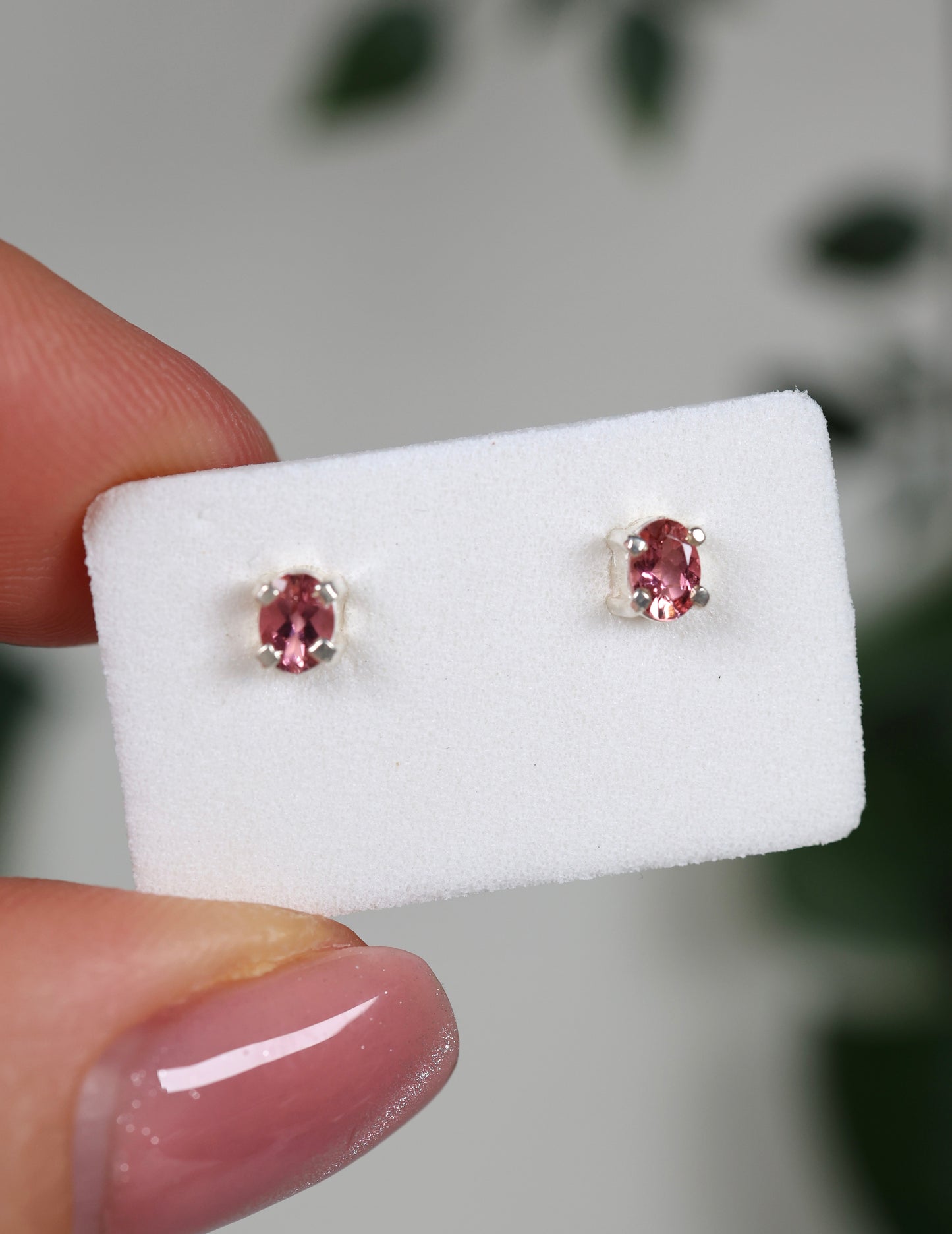 Pink Turmalin Ohrstecker 925 Silber Nr.73T1