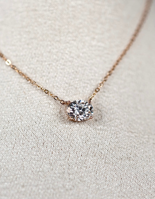 Elara Moissanit Kette Rose Gold