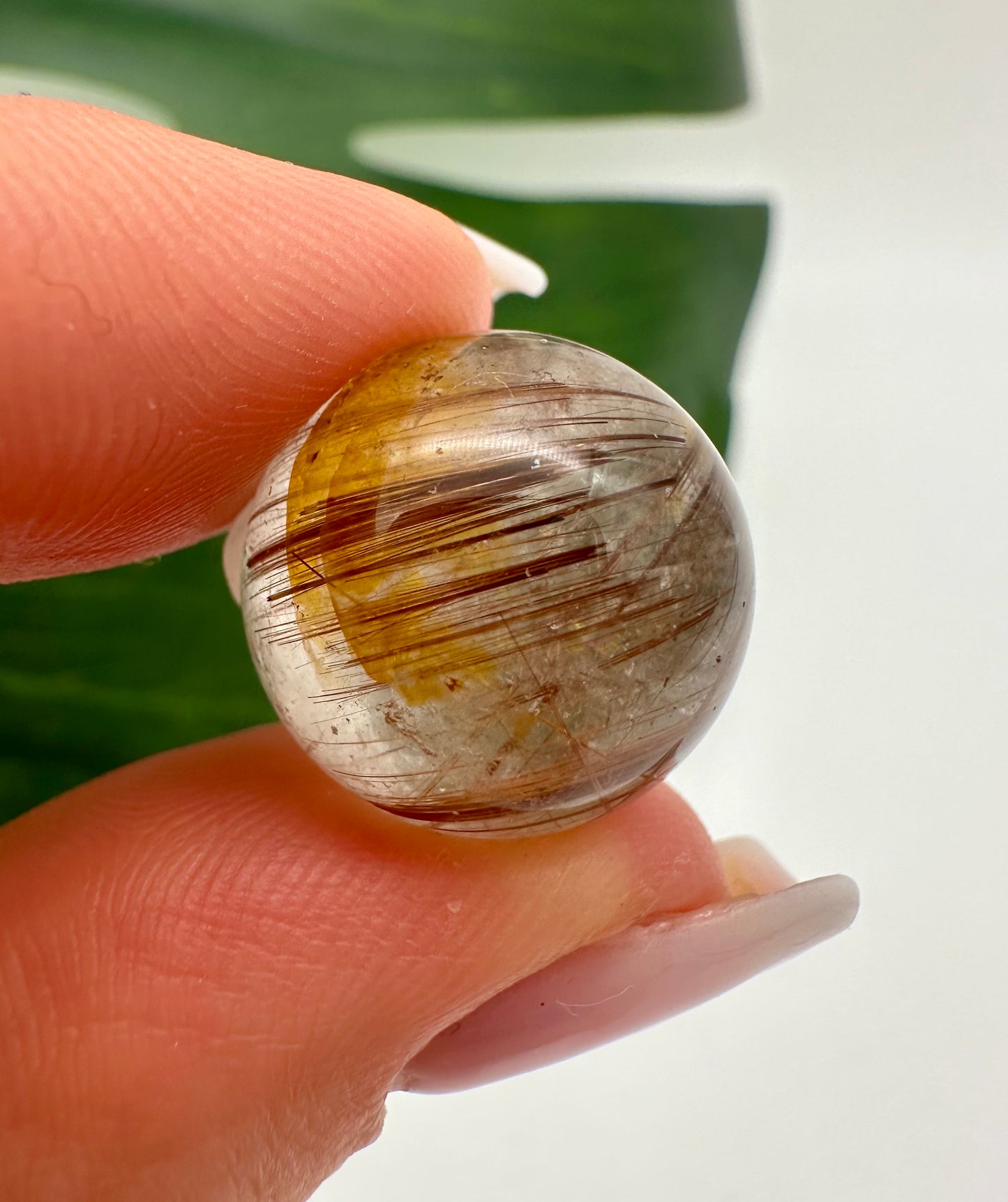 Rutilated quartz sphere No. 42RQ