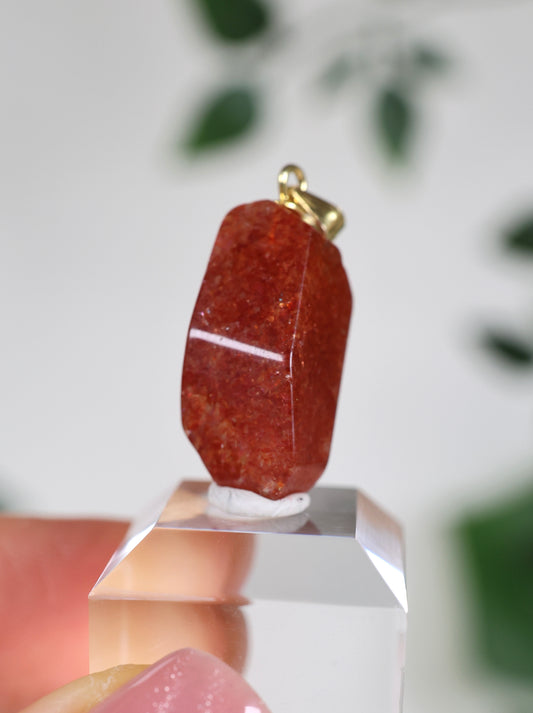 Sonnenstein Anhänger 925 Silber Vergoldet Nr.40SG