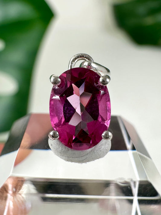 Pink Topas Anhänger in 925 Silber Nr.55P5