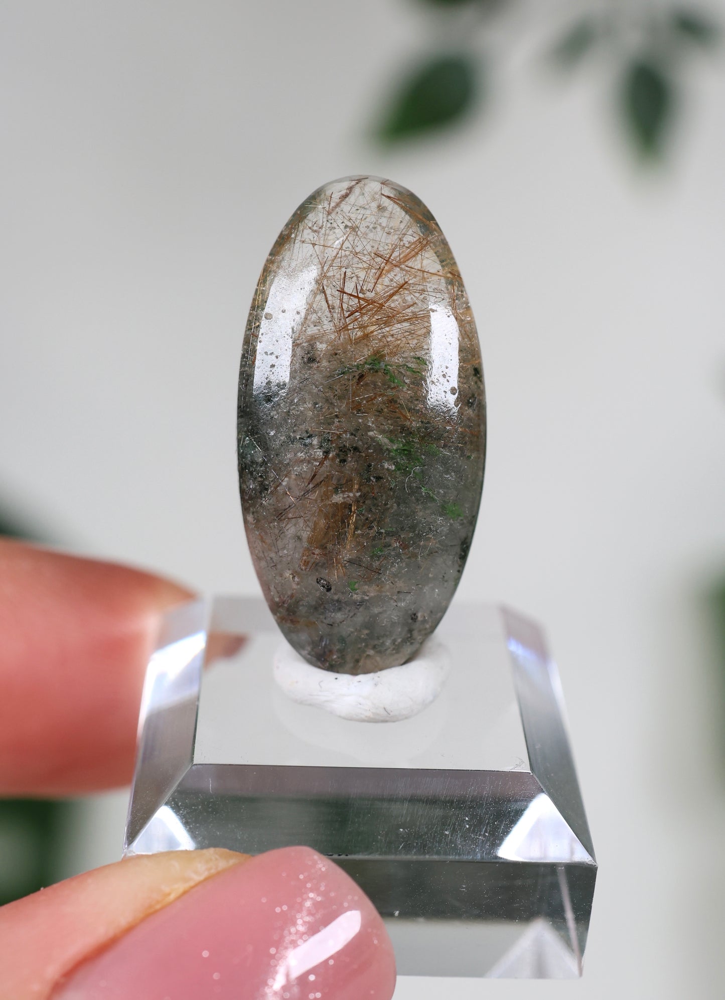 Himalaya Quarz x Chlorit x Rutil Cabochon - Auswahl